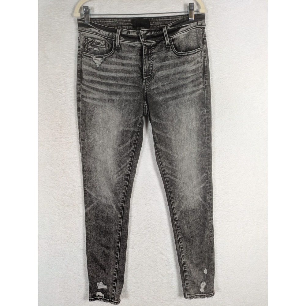 Buckle Black Fit No. 53 Skinny Jeans Women's 29x30 Faded Black Distressed